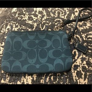 Coach like wristlet with top zipper